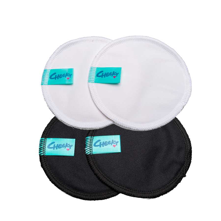 Black or White Reusable Breast Pads