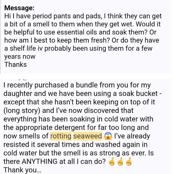 Smelly Period Pants Help