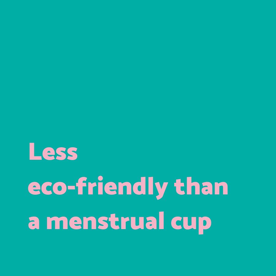 Less eco friendly than a menstrual cup