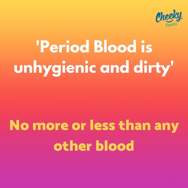 Period blood is unhygienic and dirty