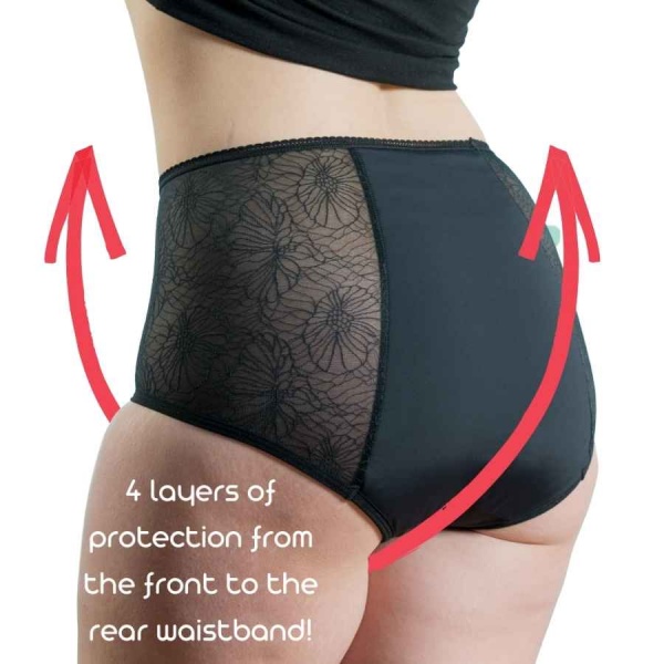 Full Protection Menstrual Panties Heavy Flow Briefs 4-layer