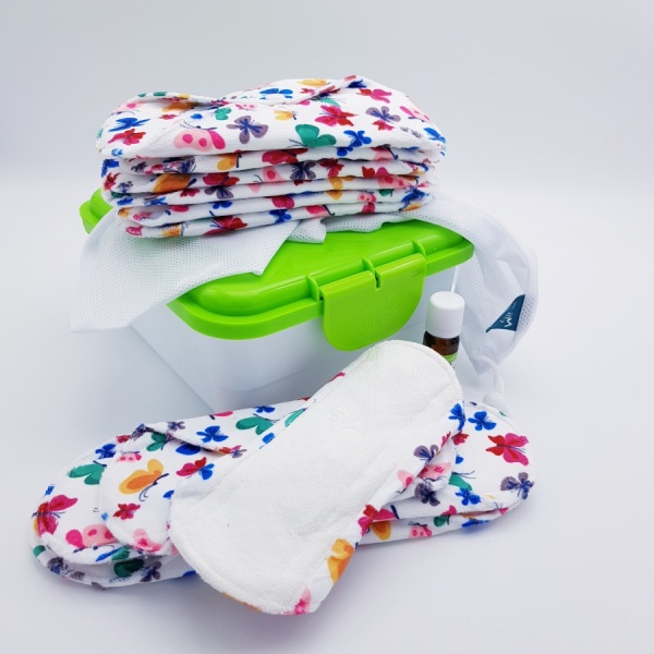 Cloth Sanitary Pads Kit - Cheeky Mama Minky & Bamboo or Bamboo Charcoal