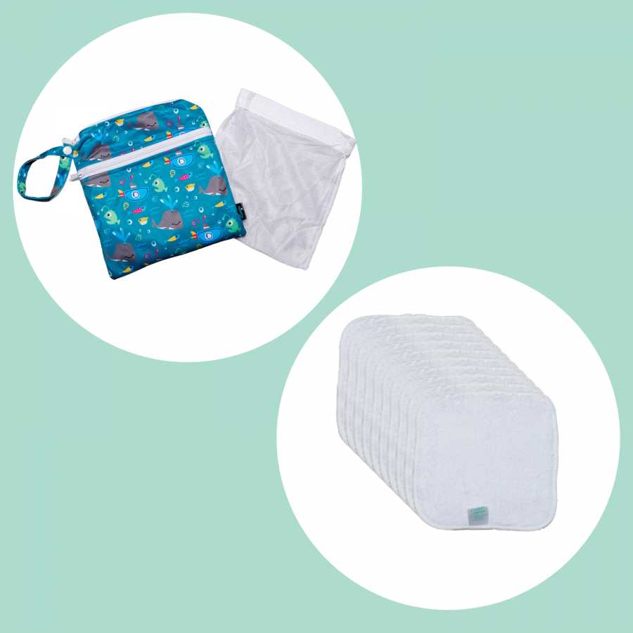 Eco Baby Gifts - Out and About Wipes & Wetbag Bundle