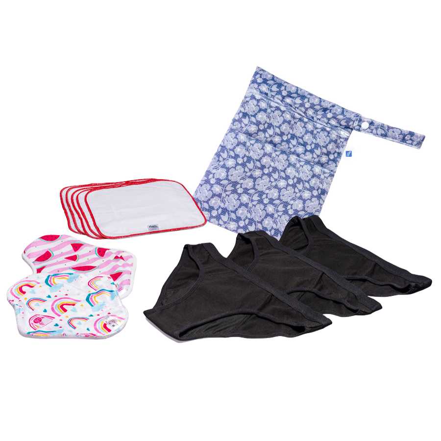Keep it Simple Reusable Period Protection Starter Kit (Kiss) SPORTY Style