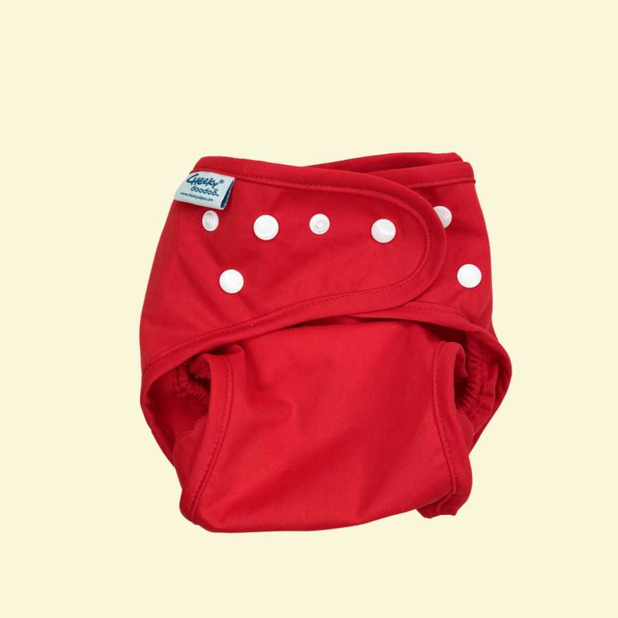 Cheeky Baby Reusable Cloth Nappy Wrap - Red - One Size
