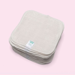 Washable Cloth Bamboo Terry Wipes - NATURAL