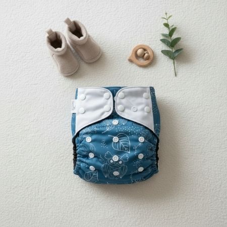 Littles&Bloomz] Baby Washable Reusable Pocket Cloth Nappy Bamboo Charcoal One Size Diapers Cover Wrap